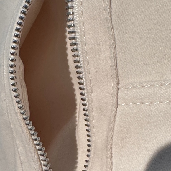 Karen Millen sz4 preowned no smoke home Cream Jacket w removable Faux Fur Collar - Picture 11 of 16